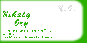 mihaly ory business card